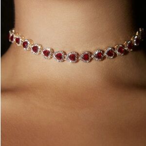Radiant Ruby and Gold Necklace